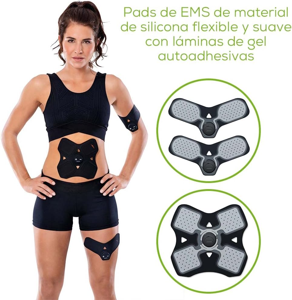 ▷ Chollo Electroestimulador muscular abdominal EMS por sólo 19,74€ con  cupón descuento (-40%)